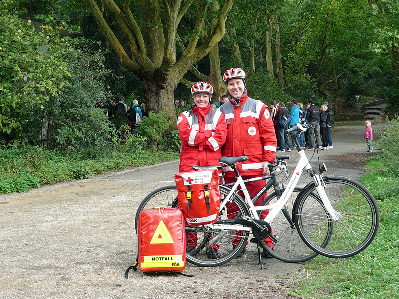 DRK-Fahrradstaffel im Volkspark Rehberge